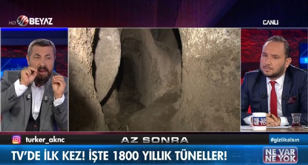 1800 yıllık tüneller ilk kez Beyaz TV'de görüntülendi